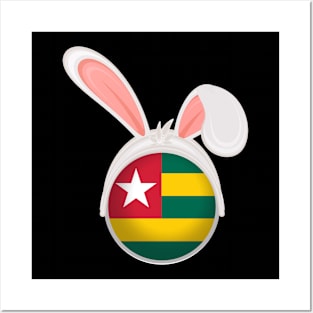 happy easter Togo bunny ears flag cute designs Posters and Art